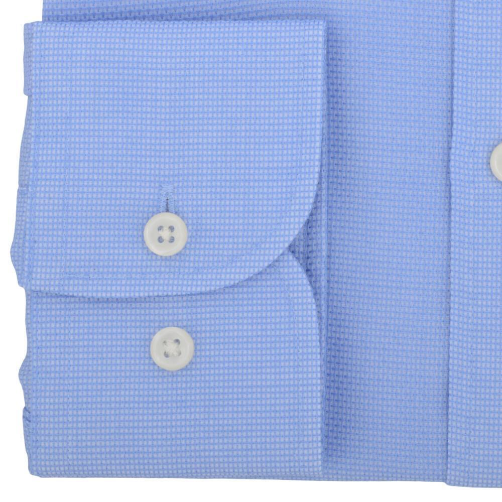 Gagliardi Shirts Blue Basketweave  Cutaway Collar Shirt