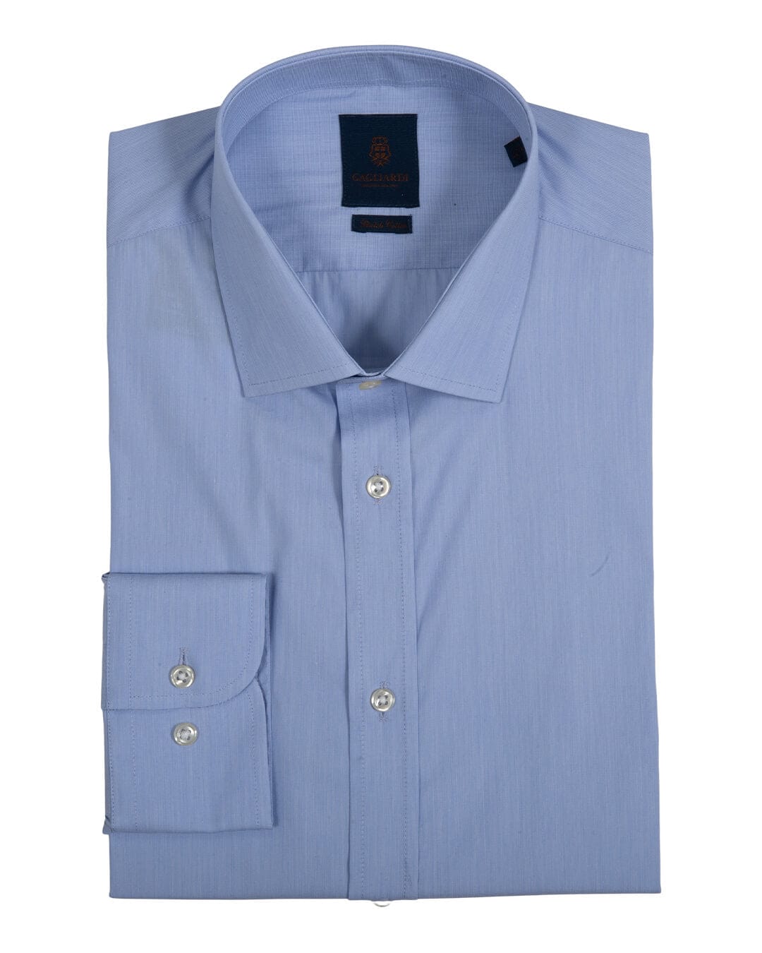 Gagliardi Shirts Gagliardi Extra Slim Fit Blue Stretch End on End Shirt