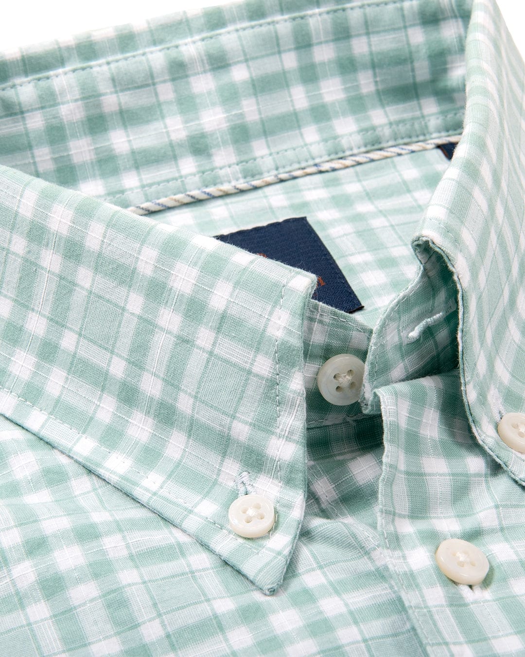 Gagliardi Shirts Gagliardi Green Slim Fit Summer Plaid Button-Down Shirt