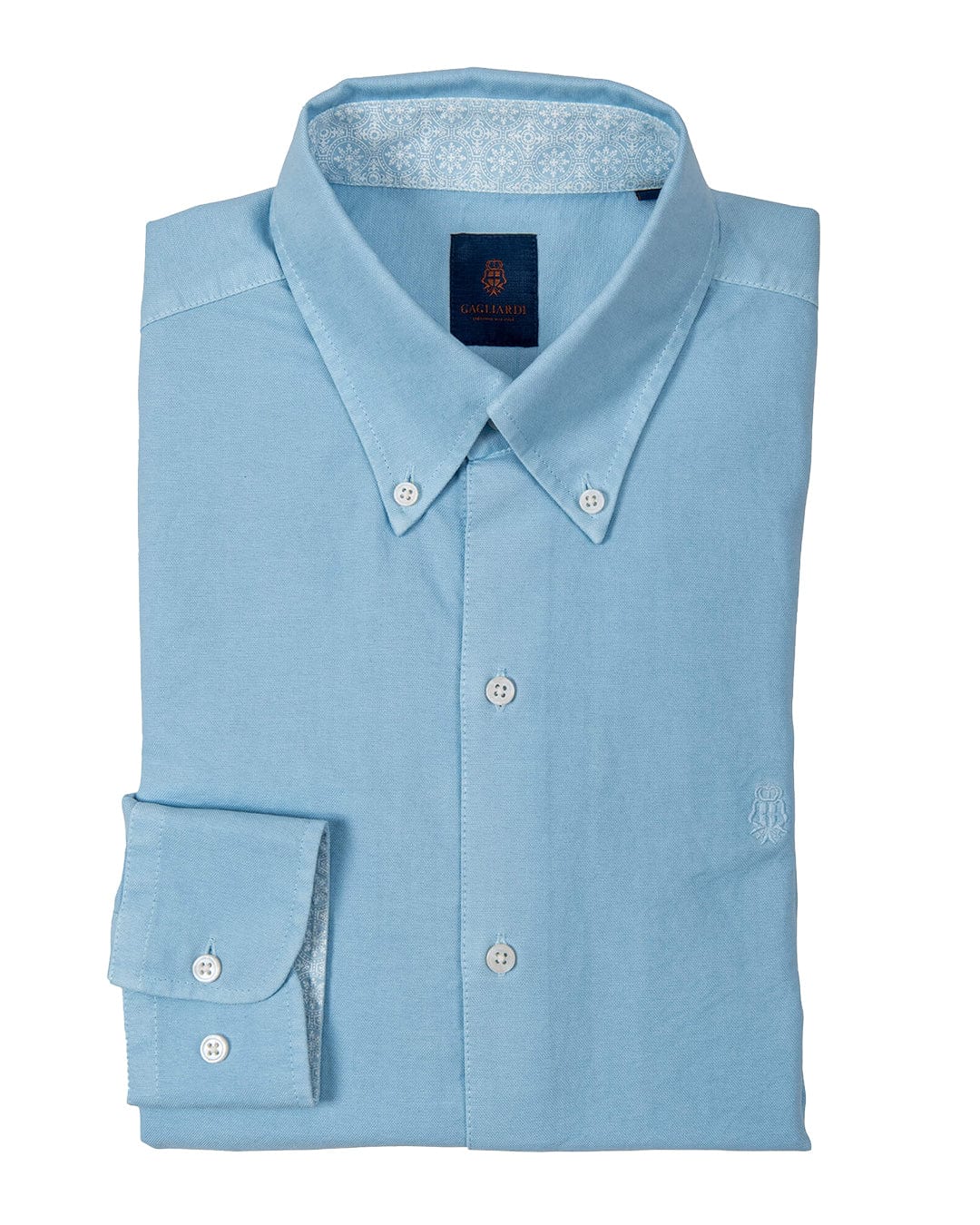 Gagliardi Shirts Gagliardi Sky Tailored Fit Oxford Button-Down Shirt