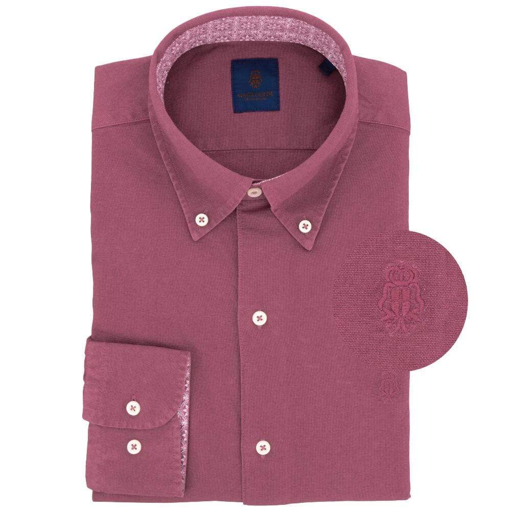 Gagliardi - Shirts - Raspberry Cotton Button Down Shirt