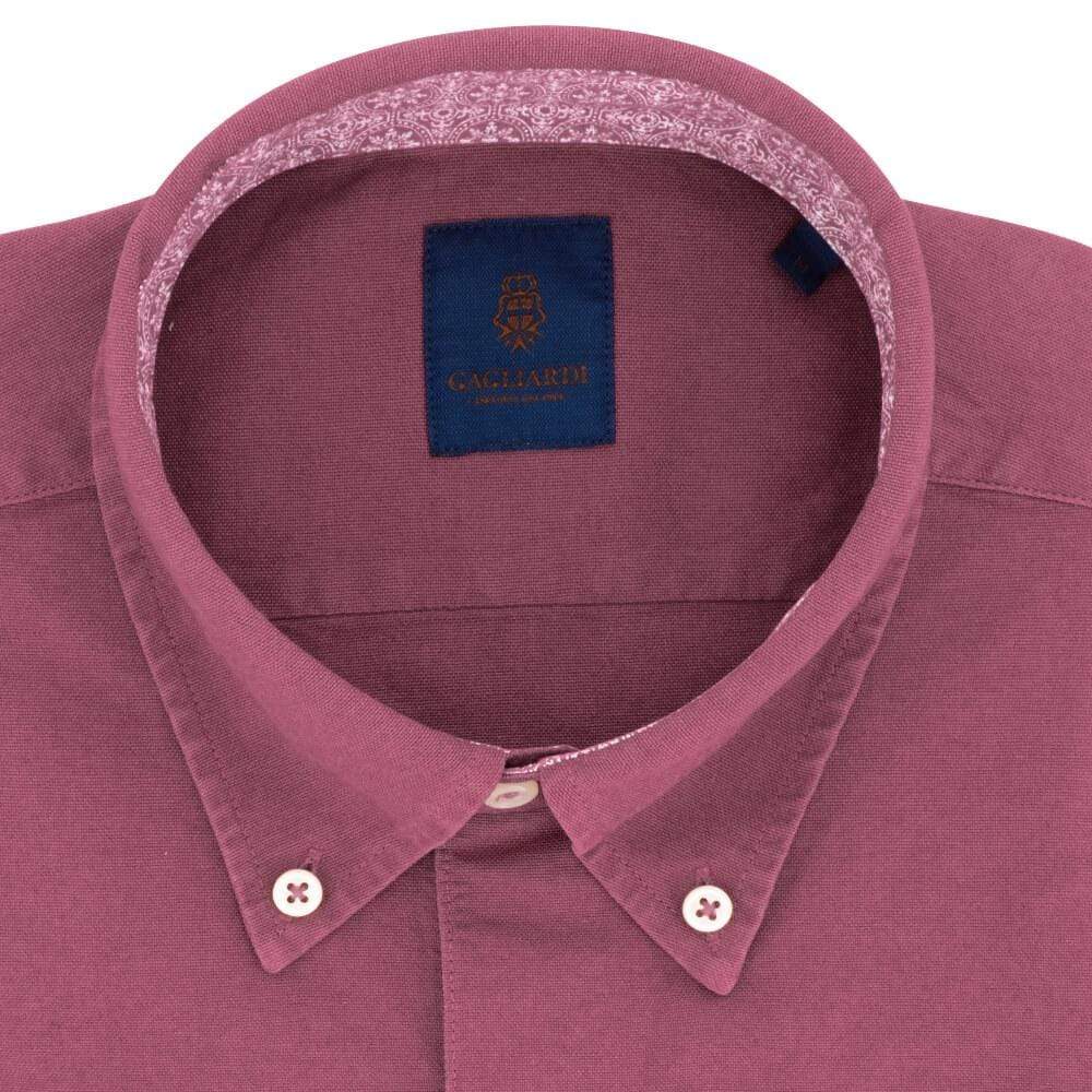 Gagliardi - Shirts - Raspberry Cotton Button Down Shirt