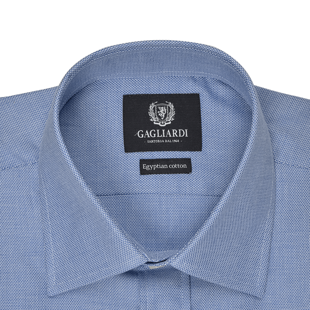 Gagliardi Shirts Royal Blue Basketweave Business Shirt