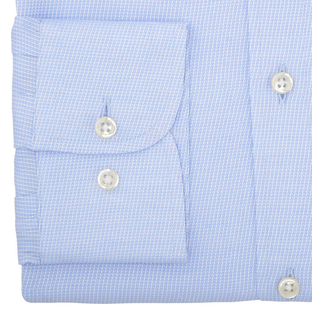 Gagliardi Shirts Slim Fit Sky Diagonal Weave Cutaway Collar Shirt