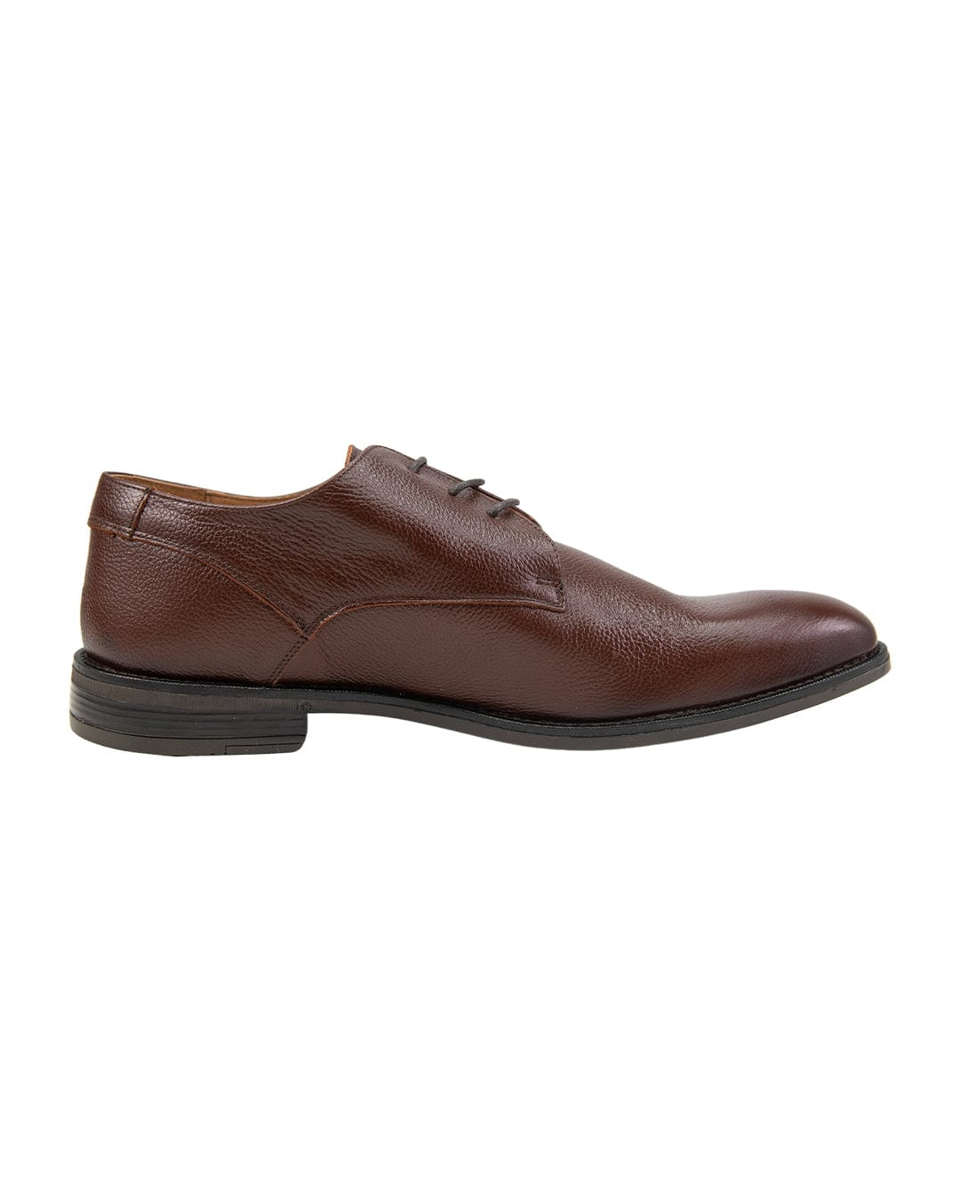 Gagliardi Shoes Gagliardi Brown Scotch Grain Leather Derby Shoes