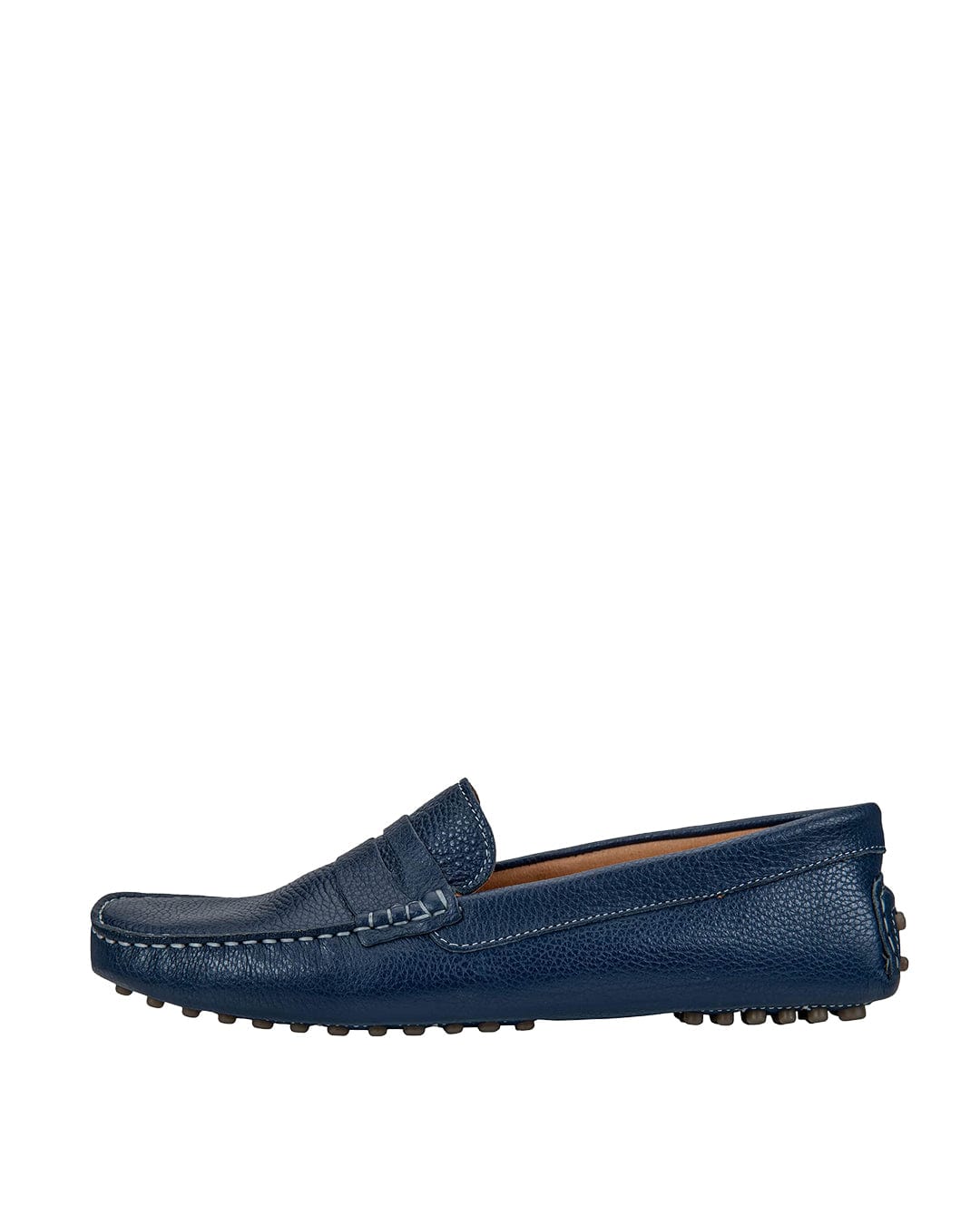 Gagliardi Shoes Gagliardi Navy Leather Driving Moccasins