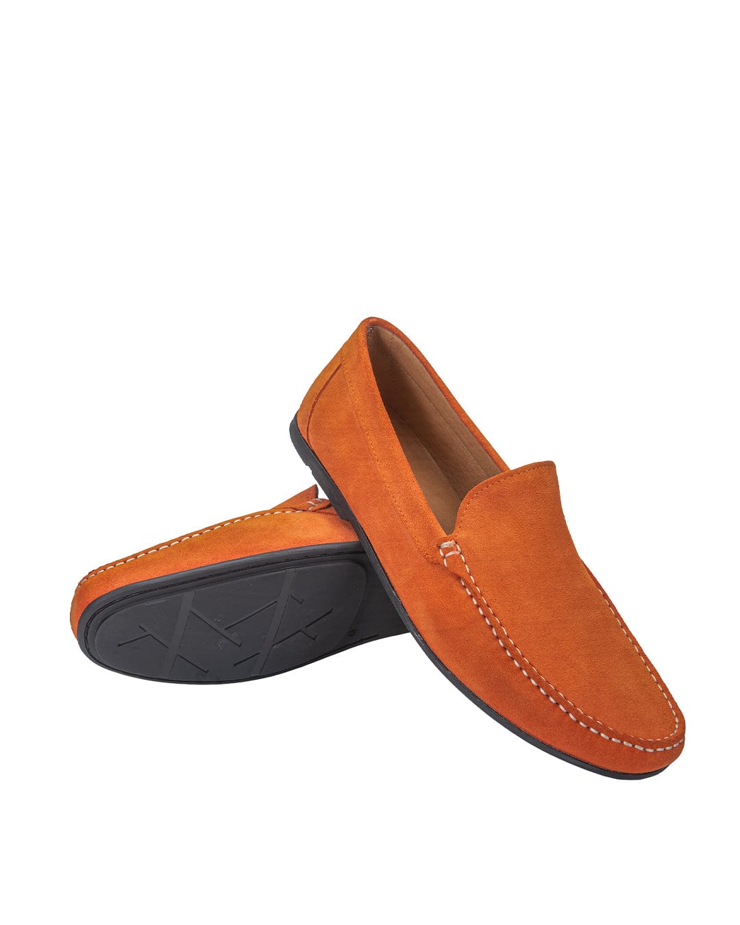 Gagliardi Shoes Gagliardi Orange Suede Driving Moccasins