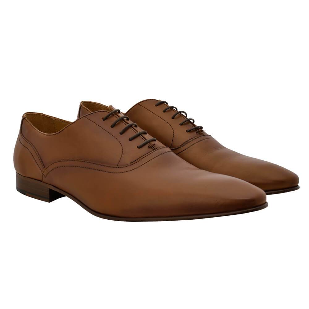 Gagliardi Shoes Tan Leather Lace Up Shoes
