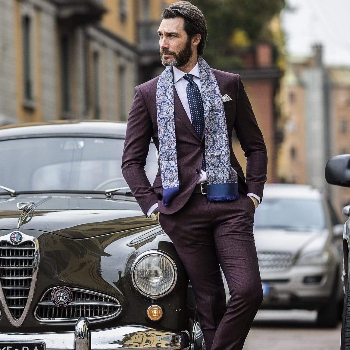 Gagliardi Suits Bordeaux Plain Suit