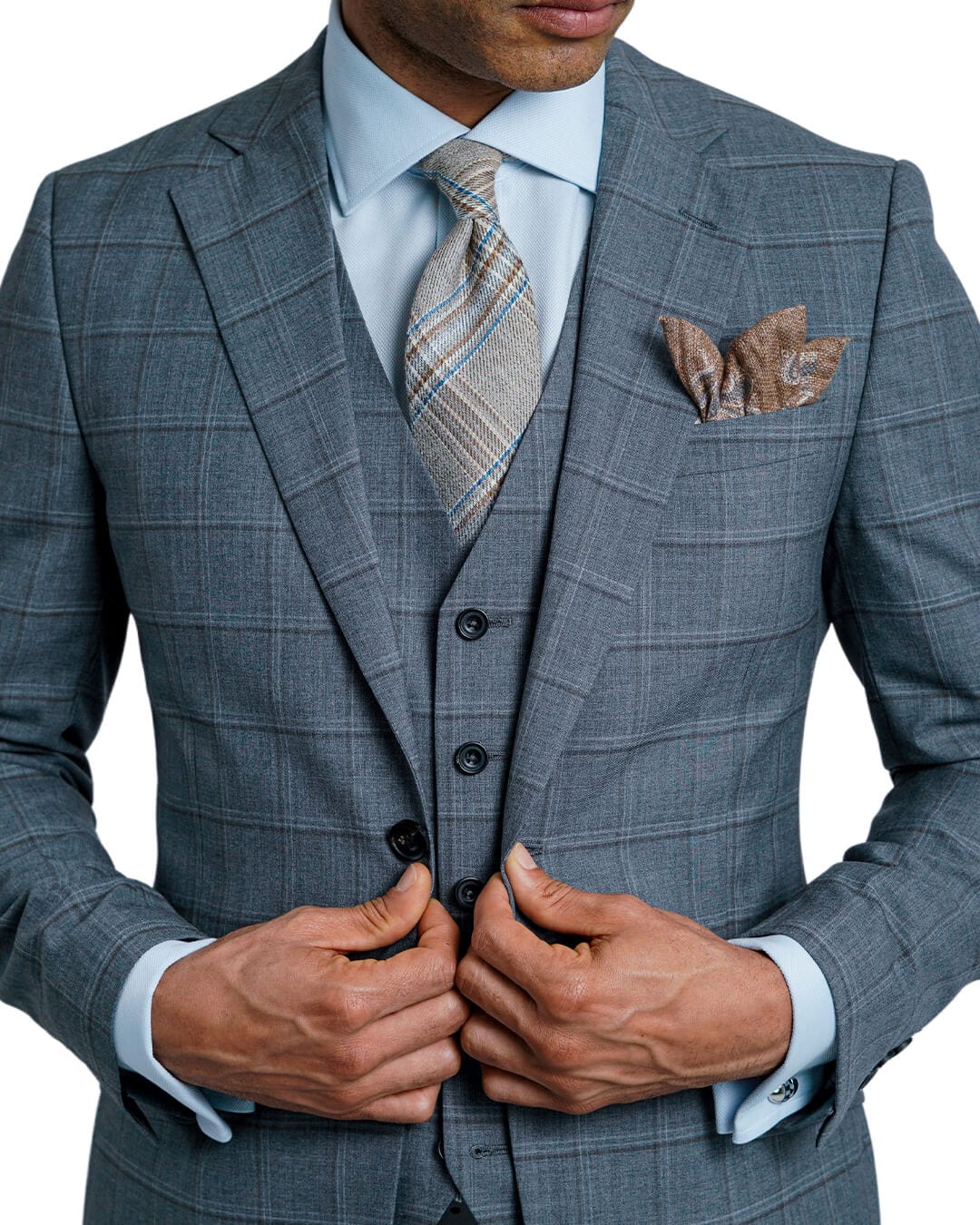Gagliardi Suits Gagliardi Grey Vitale Barberis Canonico Super 120s Check Suit