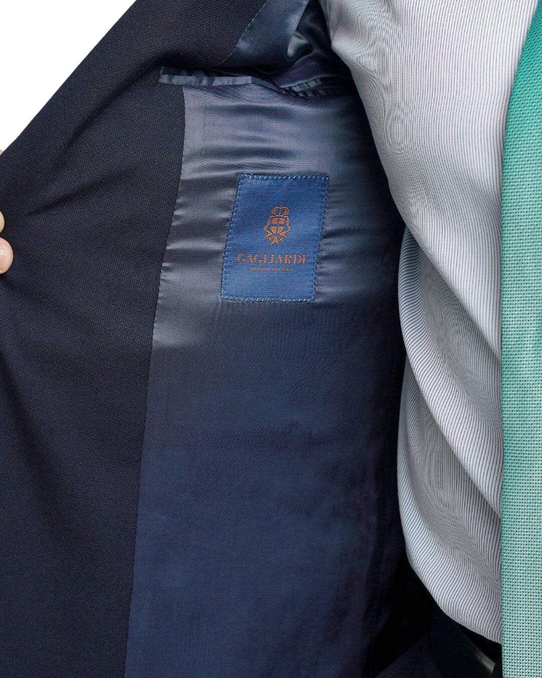 Gagliardi Suits Gagliardi Navy Straw Weave Machine Washable Suit