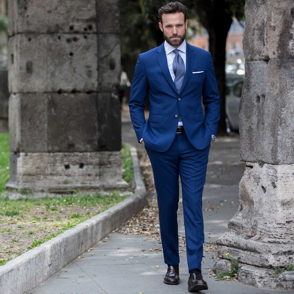 Gagliardi Suits Lanificio Ing. Loro Piana Napoli Blue Tropical Suit