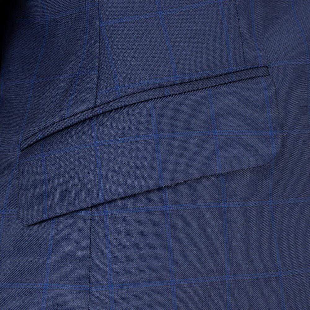 Gagliardi Suits Lanificio Ing. Loro Piana Navy Tonal Windowpane Check Two-Piece Suit
