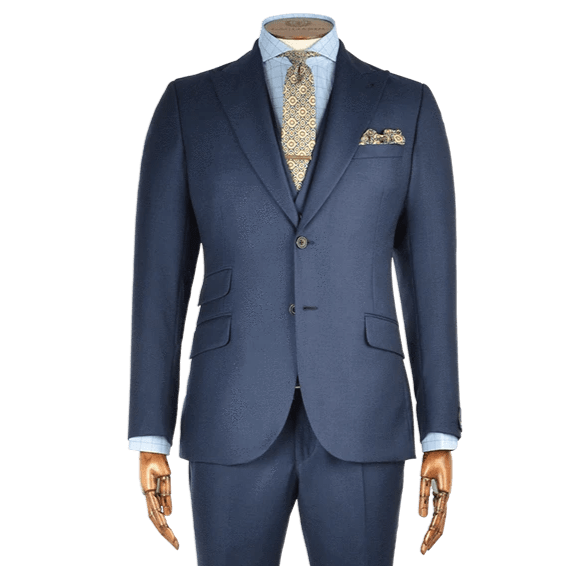 Gagliardi - Suits - Mid Navy Birdseye Two-Piece Suit