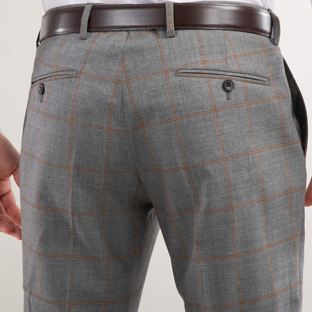 Gagliardi Suits Vitale Barberis Canonico Grey With Tan Windowpane Suit