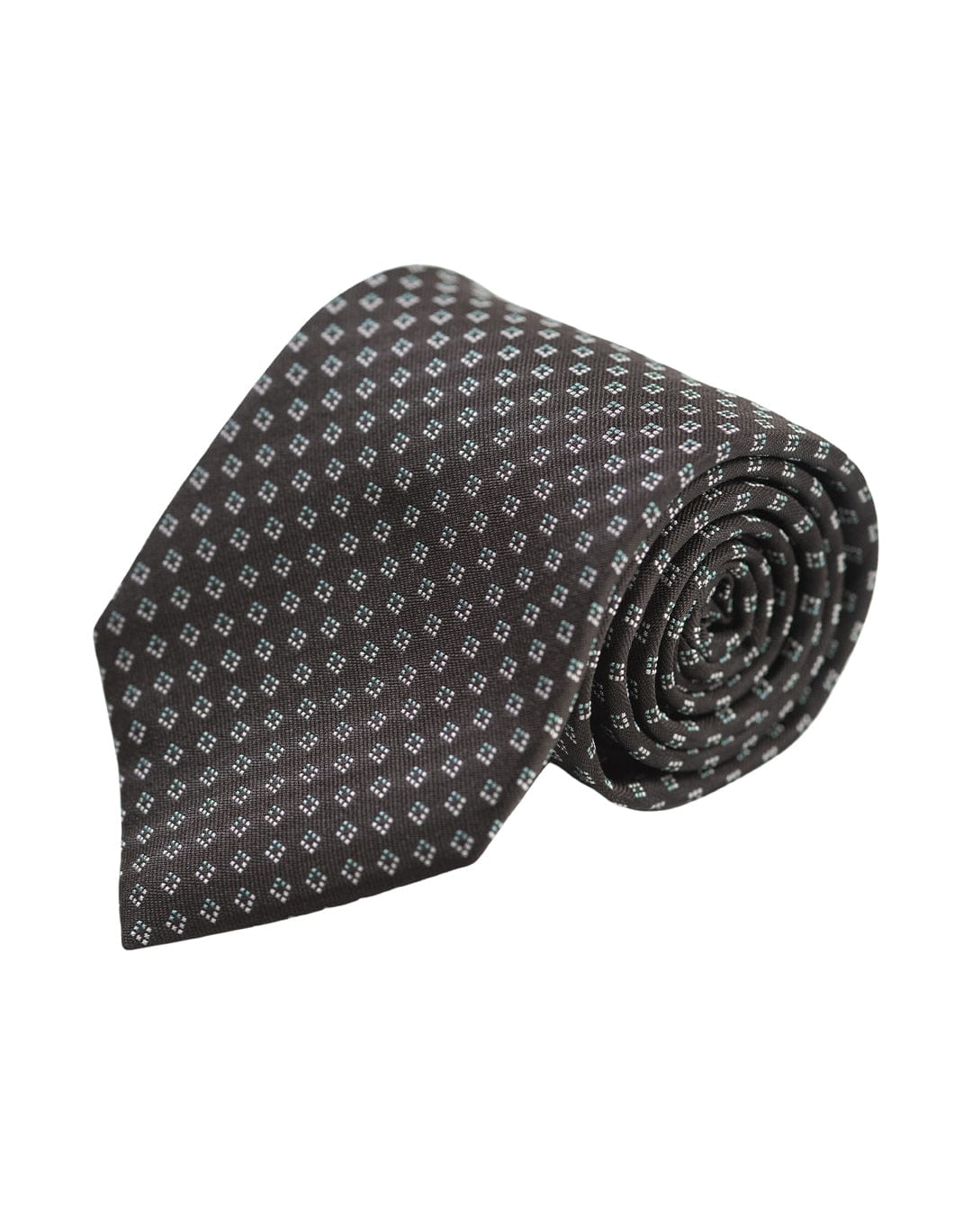 Gagliardi Ties ONE SIZE Gagliardi Black Diamond Motif Italian Silk Tie