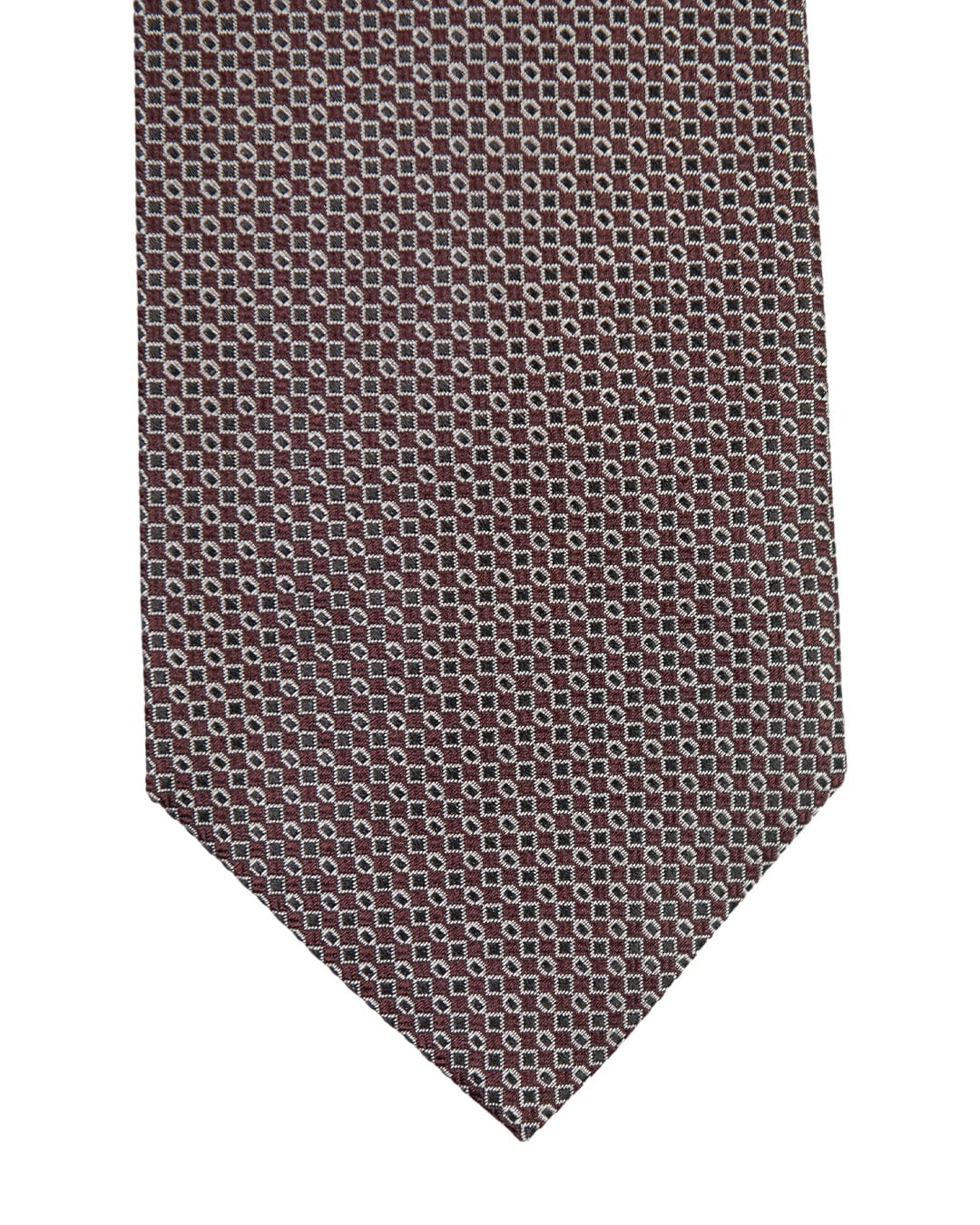 Gagliardi Ties ONE SIZE Gagliardi Brown Geometric Italian Silk Tie