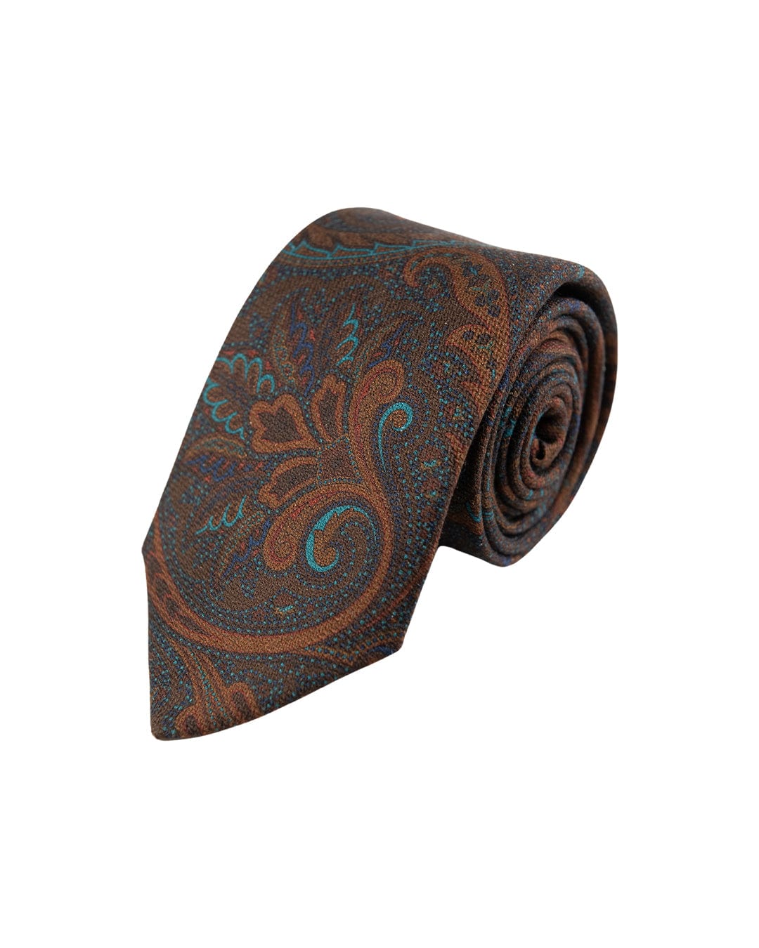 Gagliardi Ties ONE SIZE Gagliardi Brown Tie Large Paisley Design