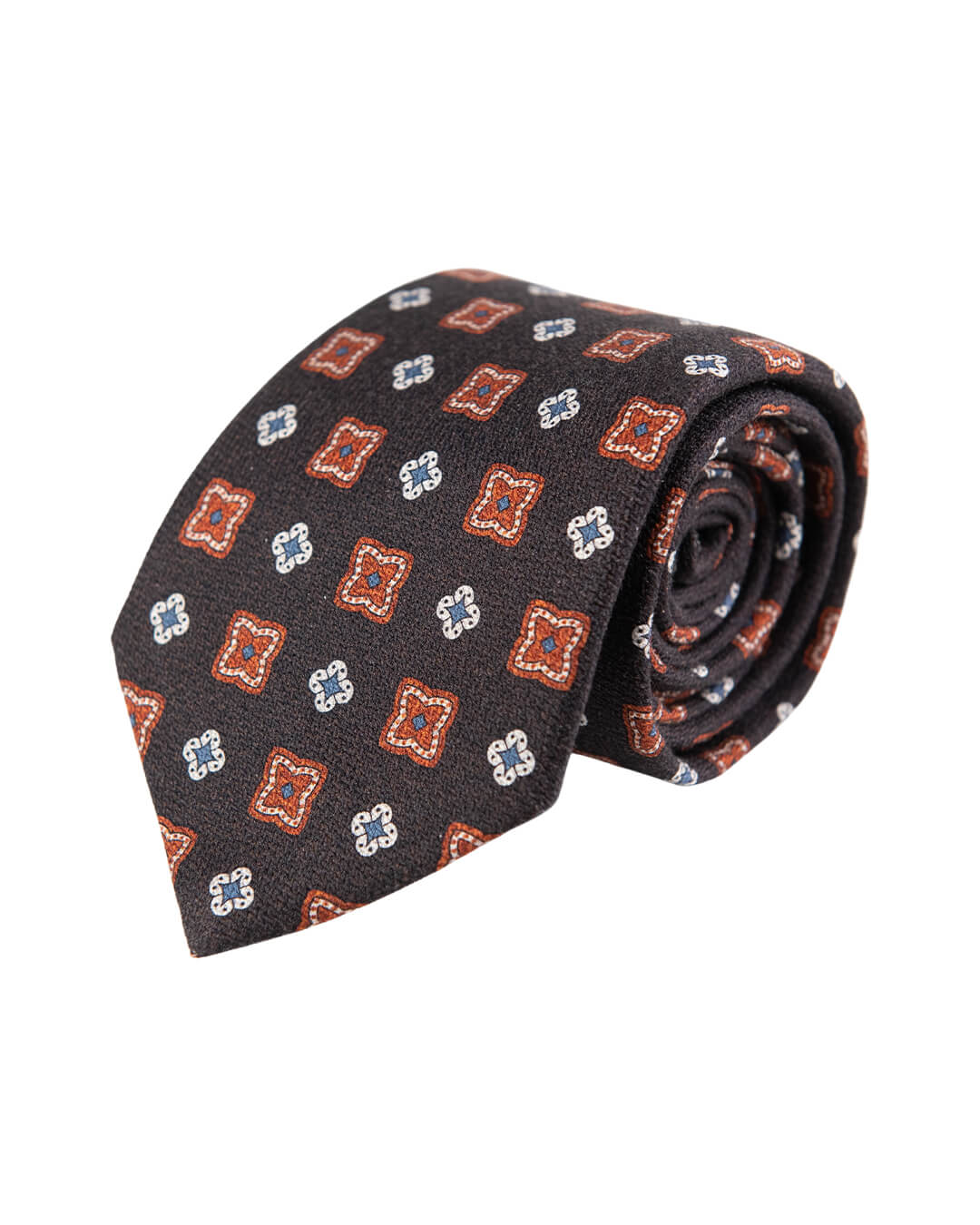 Gagliardi Ties ONE SIZE Gagliardi Brown Tie With Medallion Design