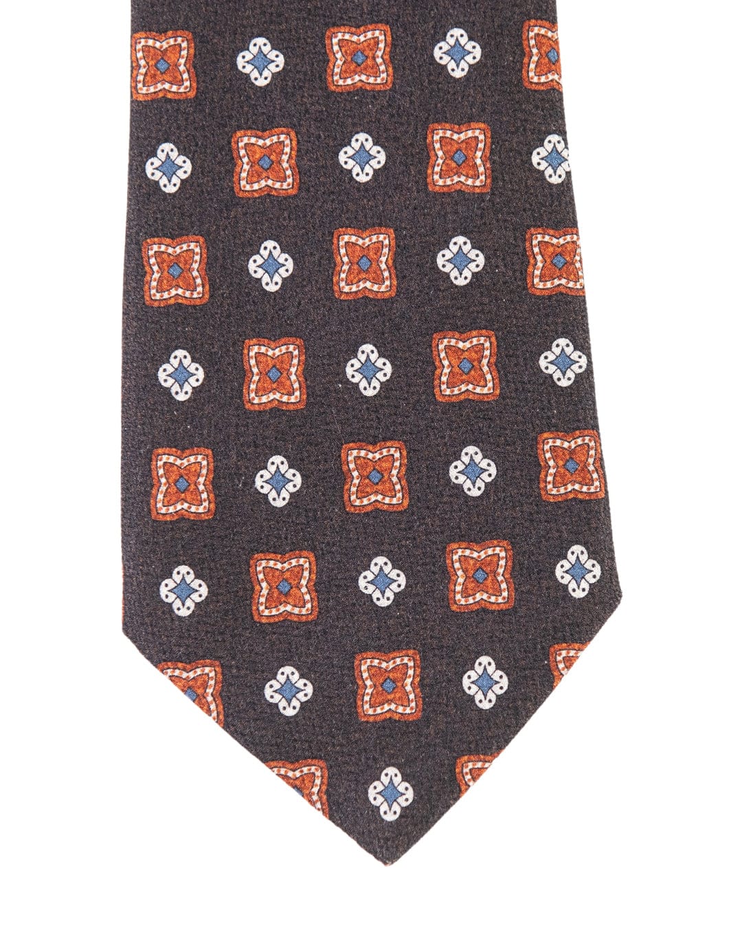 Gagliardi Ties ONE SIZE Gagliardi Brown Tie With Medallion Design