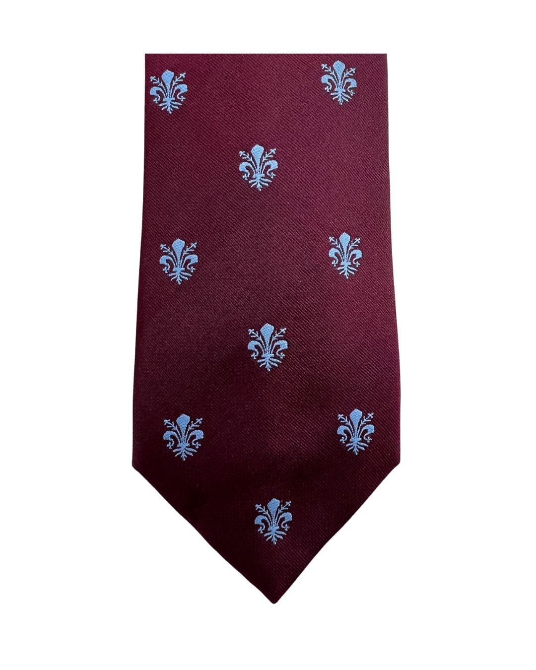 Gagliardi Ties ONE SIZE Gagliardi Burgundy Fleur De Lys Italian Silk Tie