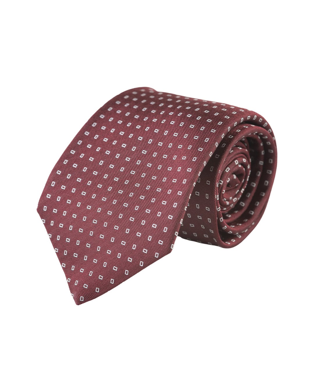 Gagliardi Ties ONE SIZE Gagliardi Burgundy Tie With Small Rectangles