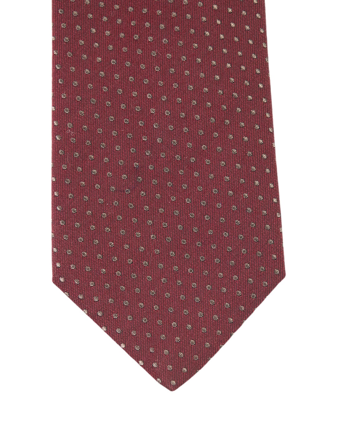 Gagliardi Ties ONE SIZE Gagliardi Burgundy Wool Tie With Dots