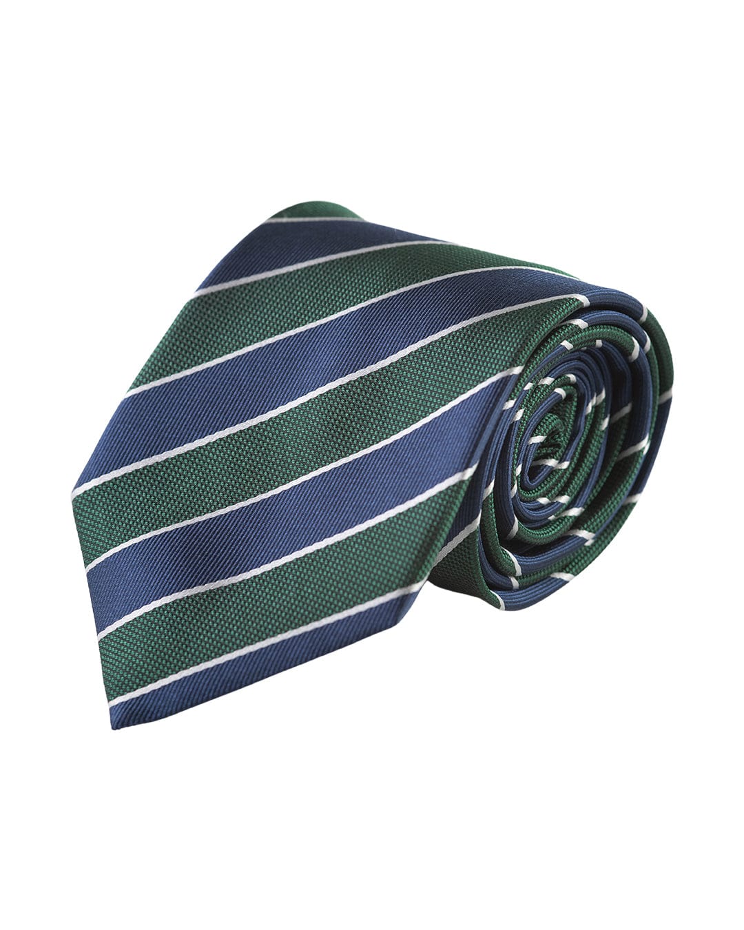 Gagliardi Ties ONE SIZE Gagliardi Green Club  Stripe Italian Silk Tie