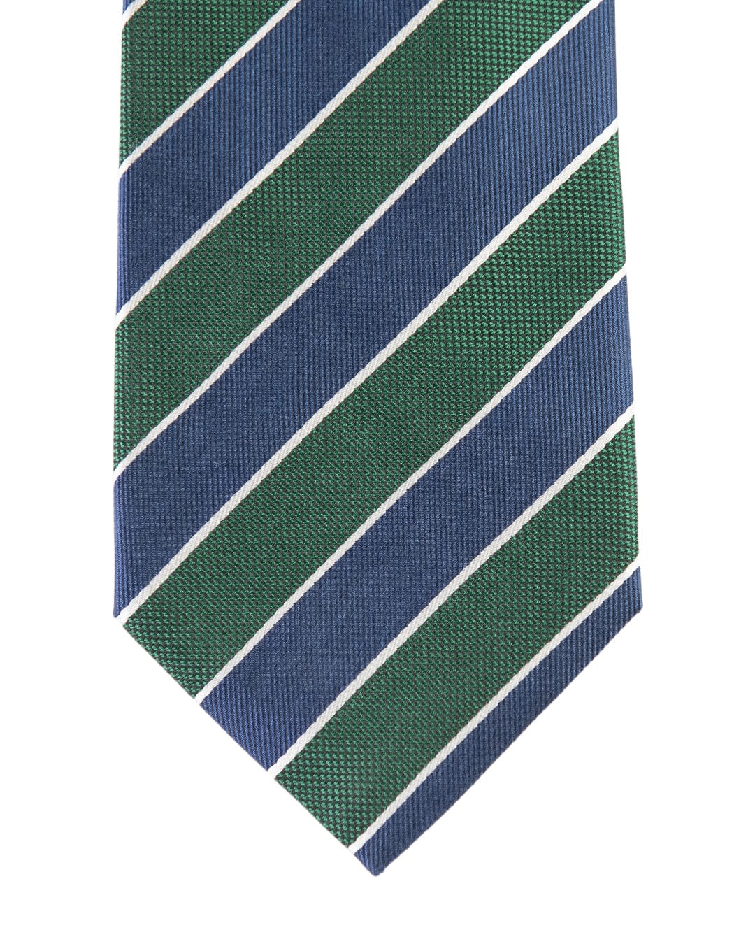 Gagliardi Ties ONE SIZE Gagliardi Green Club  Stripe Italian Silk Tie