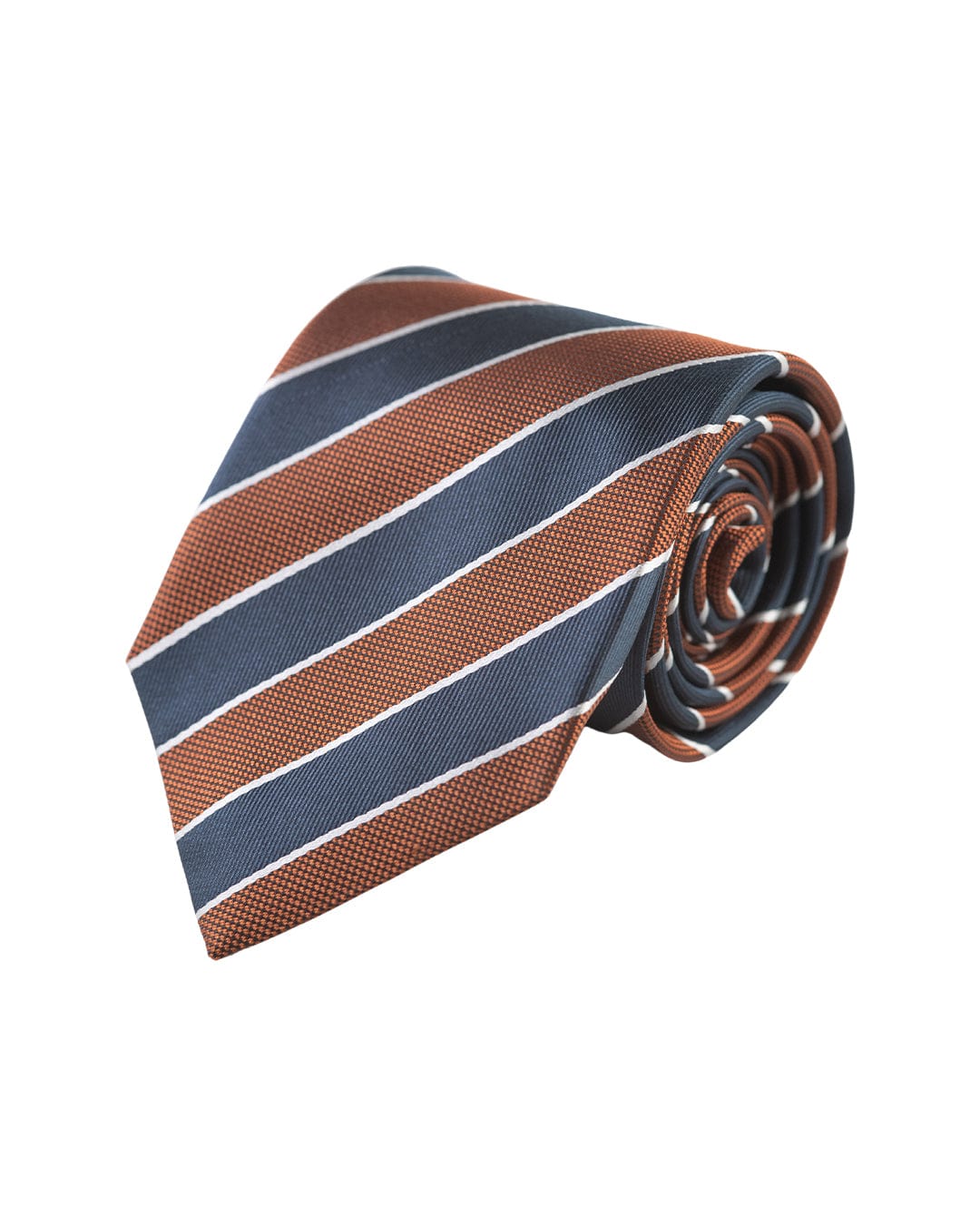 Gagliardi Ties ONE SIZE Gagliardi Orange Club  Stripe Italian Silk Tie