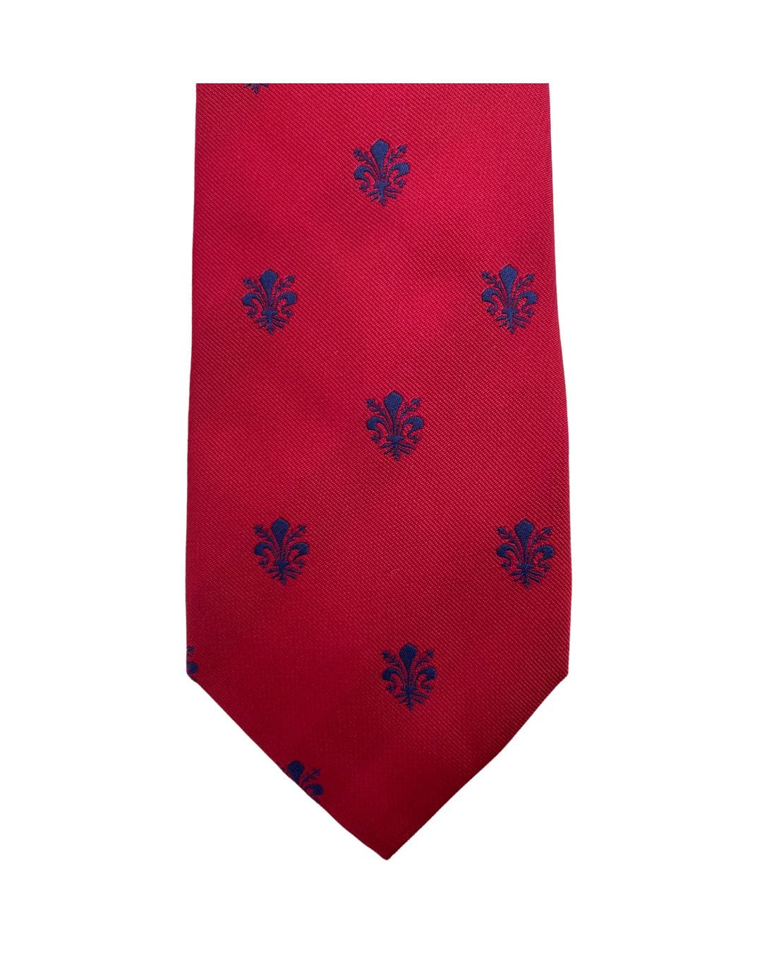 Burgundy Fleur-De-Lis Silk Necktie