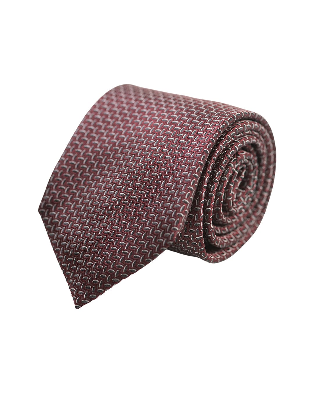 Gagliardi Ties ONE SIZE Gagliardi Red Geometric Discs Italian Silk Tie