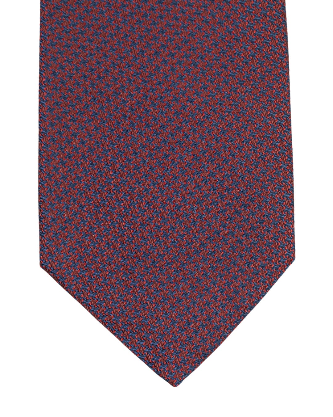 Gagliardi Ties ONE SIZE Gagliardi Red Puppytooth Italian Silk Tie