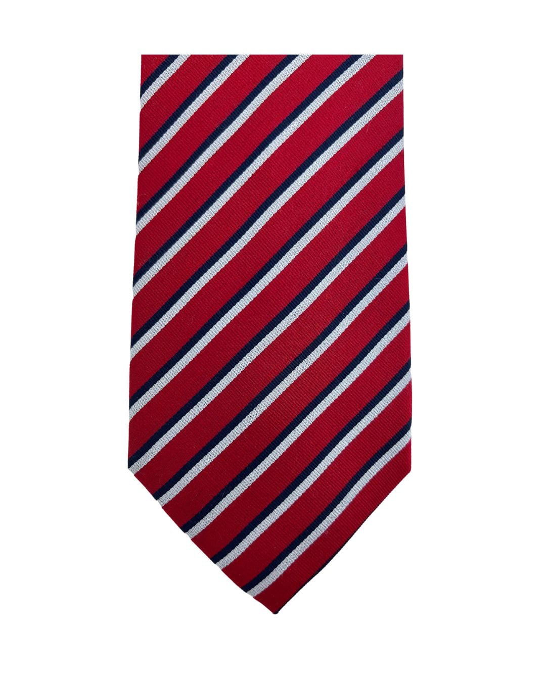 Gagliardi Ties ONE SIZE Gagliardi Red Traditional Club Stripe Italian Cotton Silk Tie