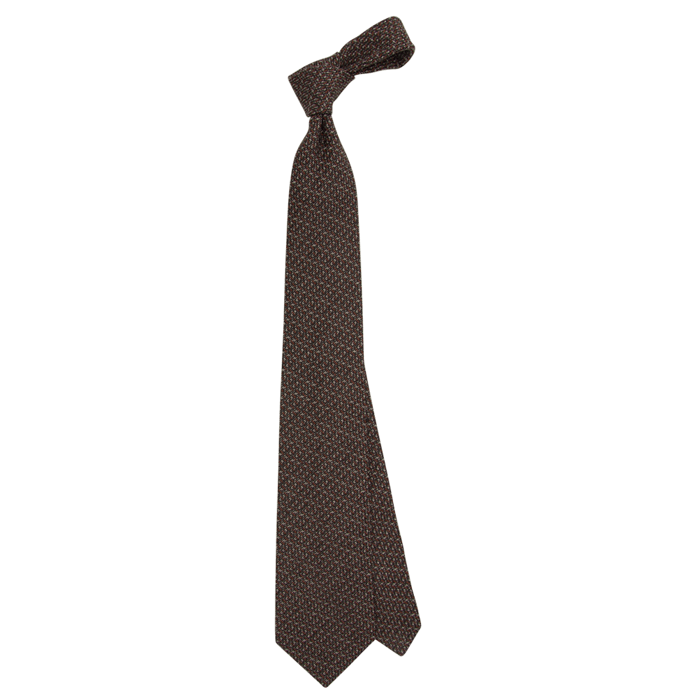Gagliardi Ties Rust &amp; Grey Basketweave Tie
