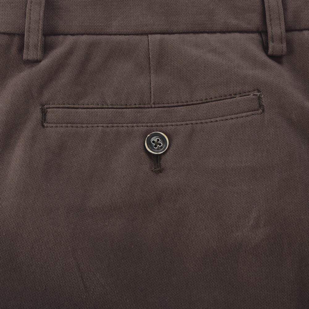 Gagliardi Trousers Brown Stretch Cotton Textured Chino