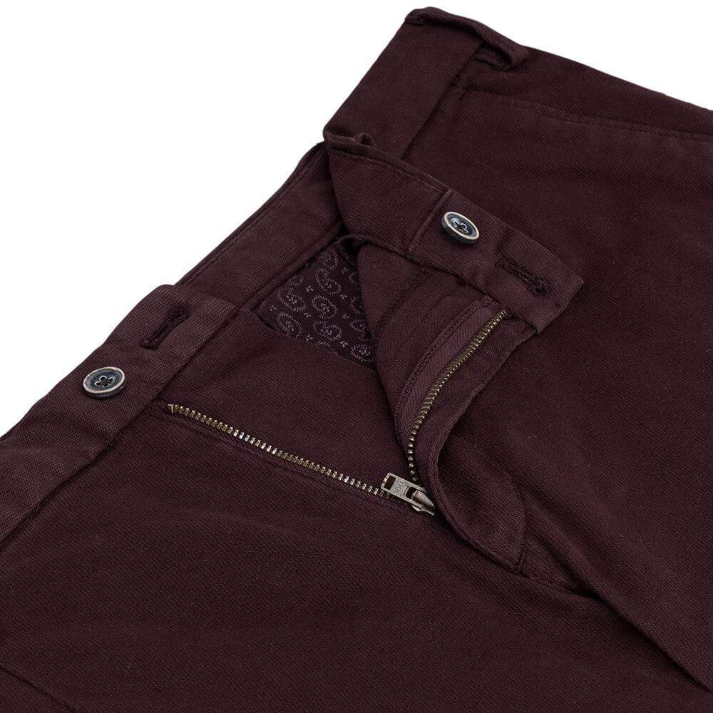 Gagliardi - Trousers - Burgundy Twill Five Pocket Trousers