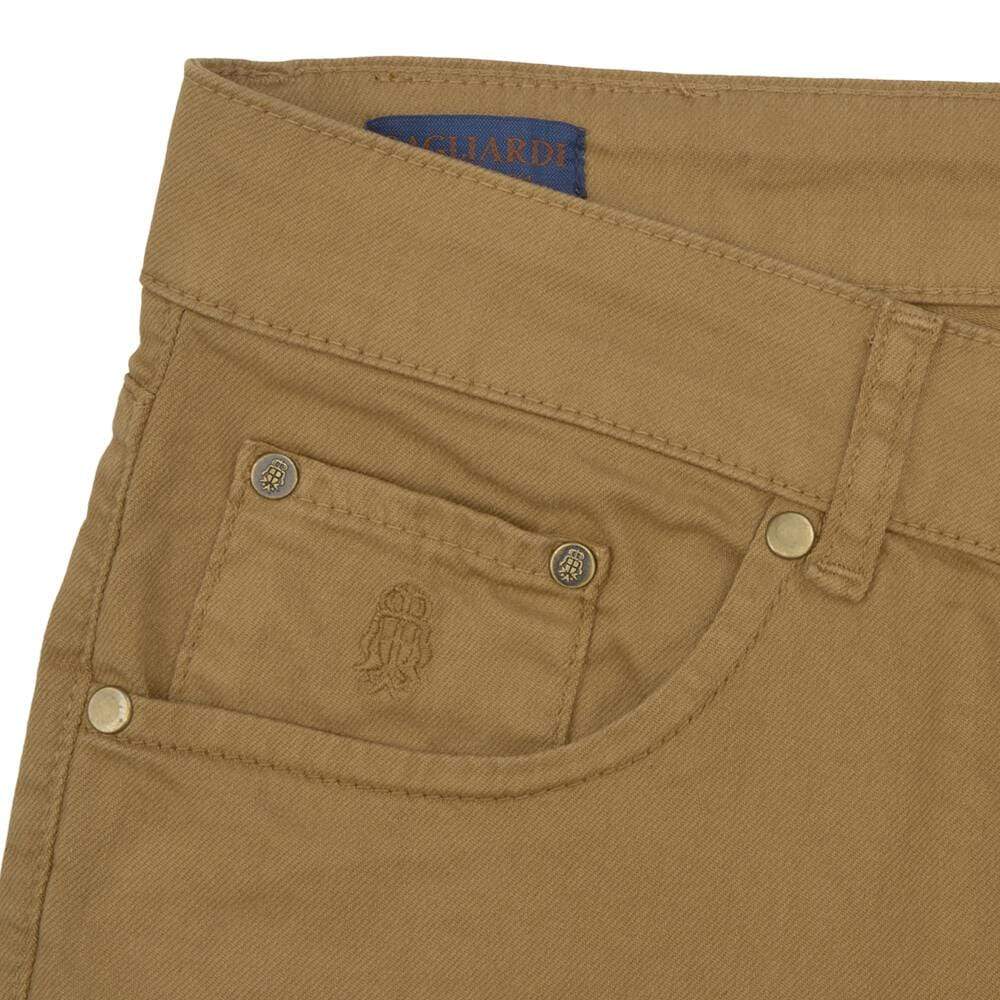 Gagliardi - Trousers - Camel Stretch Cotton Five Pocket Trousers