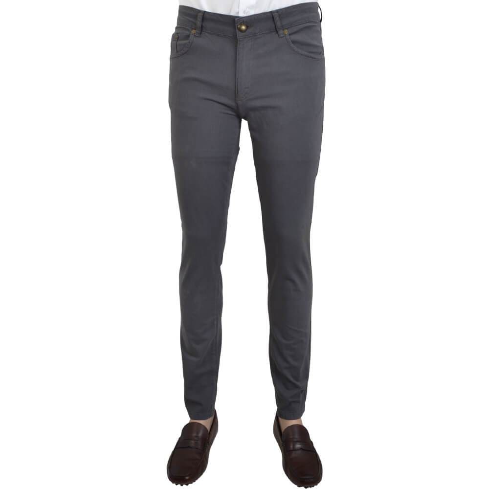 Gagliardi Trousers Charcoal Stretch Cotton Textured Five Pocket Trousers