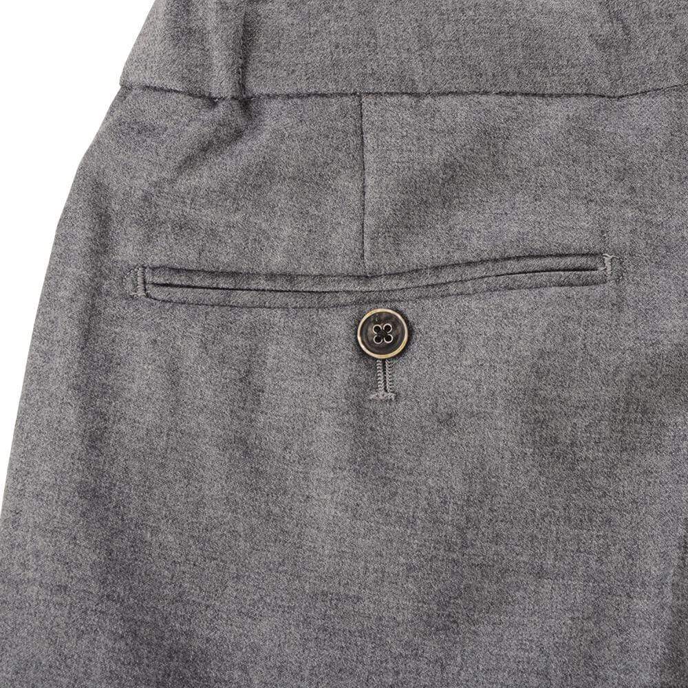 Gagliardi Trousers Grey Flannel Drawstring Slim Fit Trousers