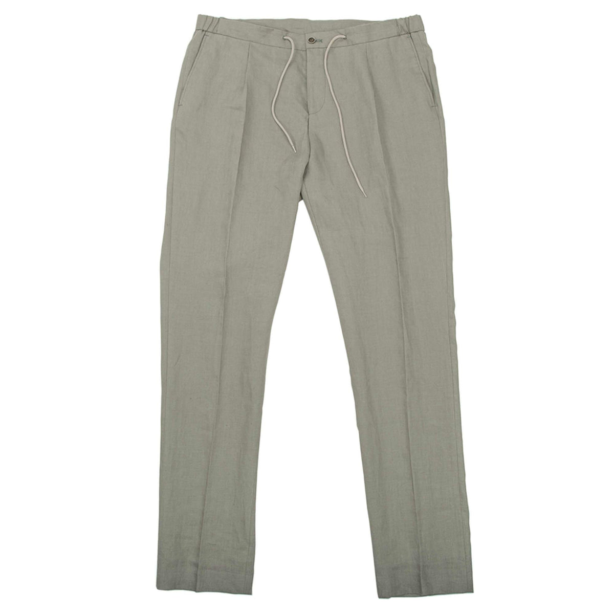 Gagliardi Trousers Khaki Linen Drawstring Trousers