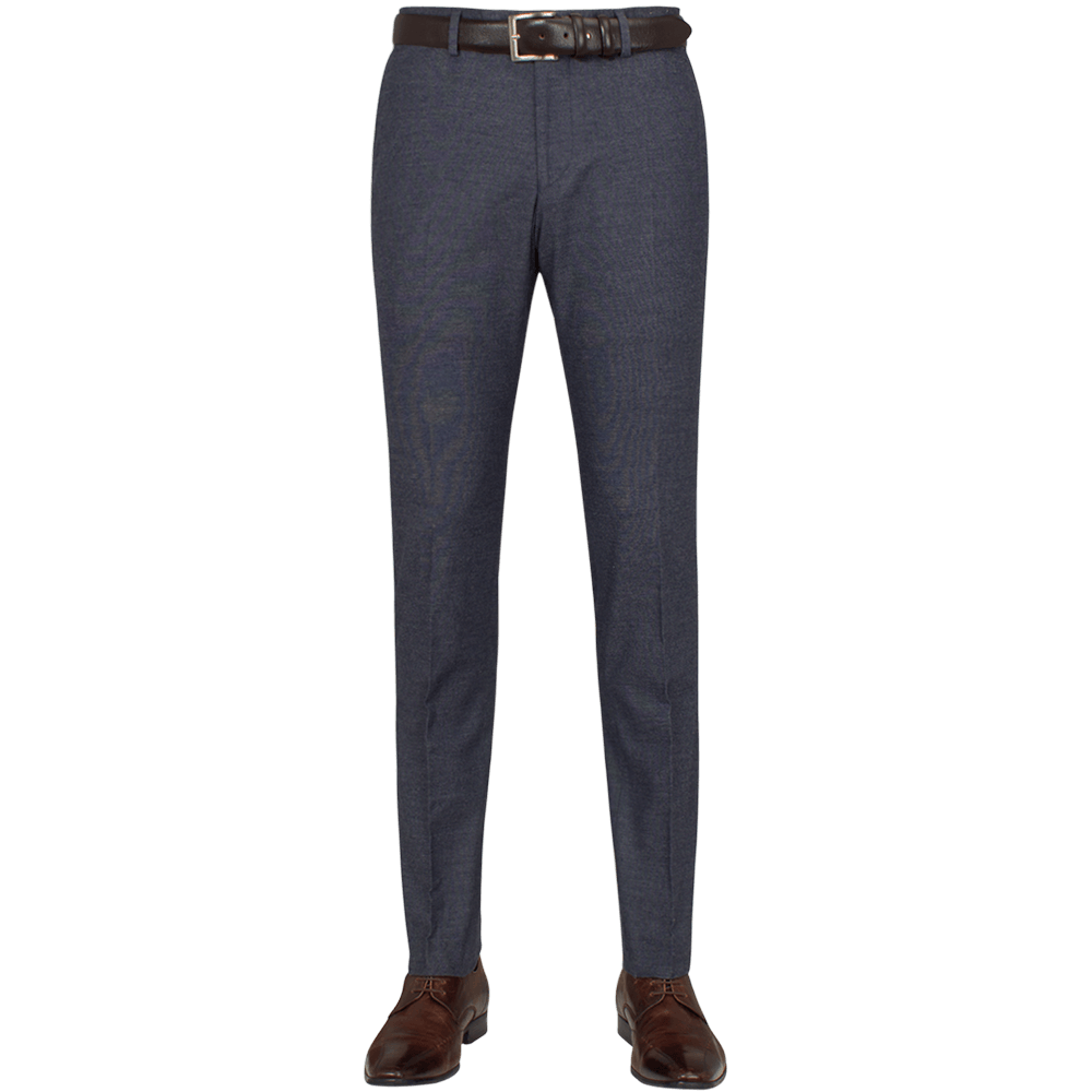 Gagliardi Trousers Mid Blue and Grey Melange Twill Trousers