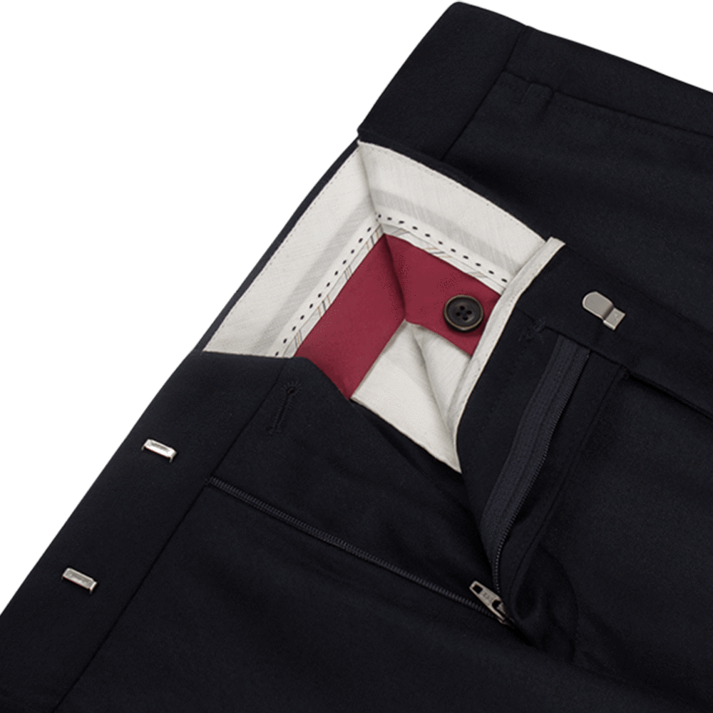 Gagliardi Trousers Navy Flannel Trousers