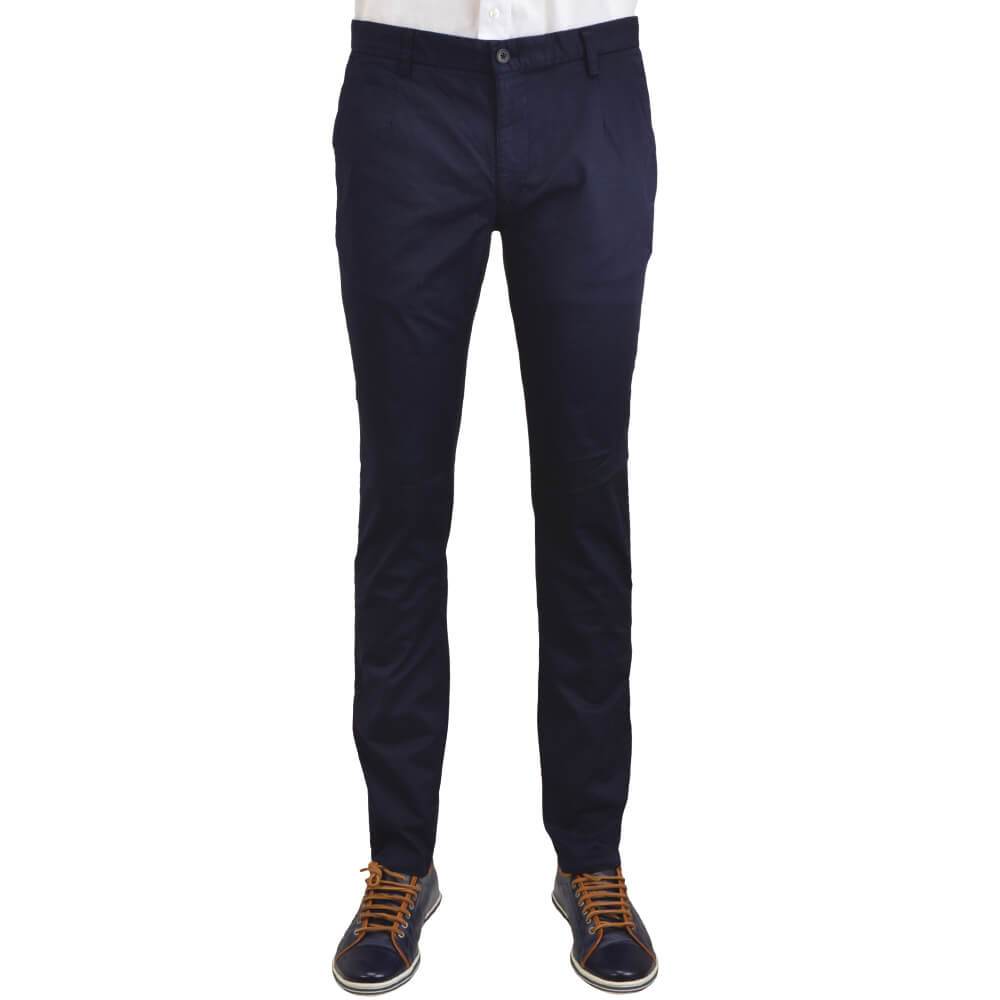 Gagliardi Trousers Navy Garment Dyed Cotton Trousers