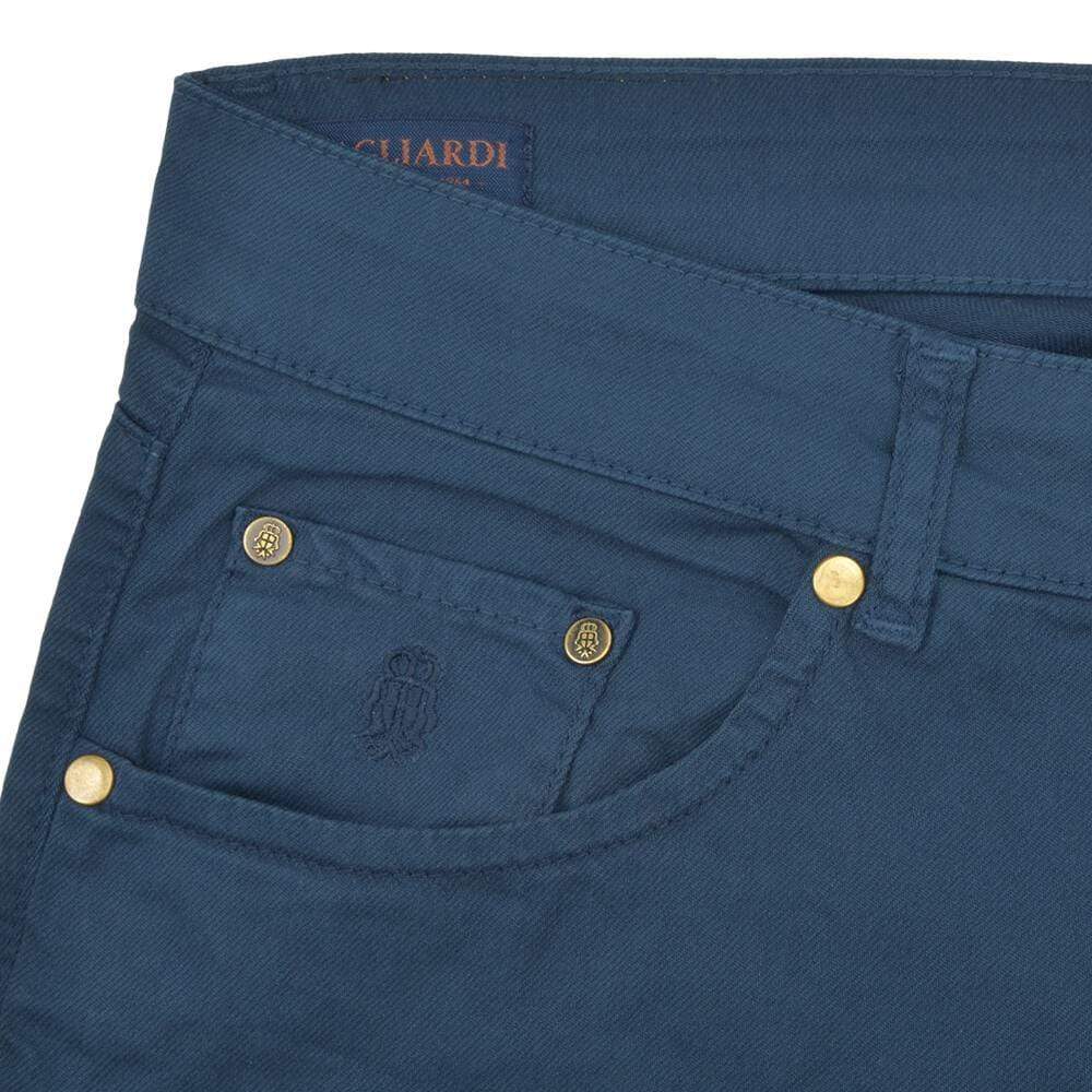 Gagliardi Trousers Navy Stretch Cotton Five Pocket Trousers