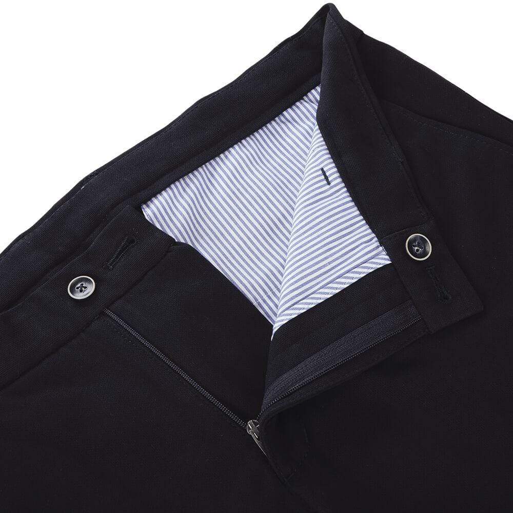 Gagliardi Trousers Navy Stretch Cotton Textured Chino