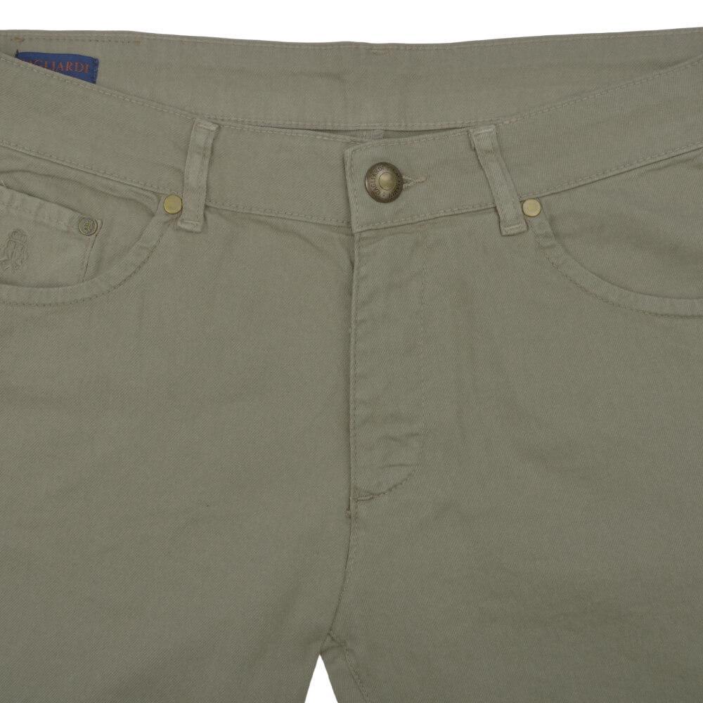 Gagliardi Trousers Olive Stretch Cotton Five Pocket Trousers