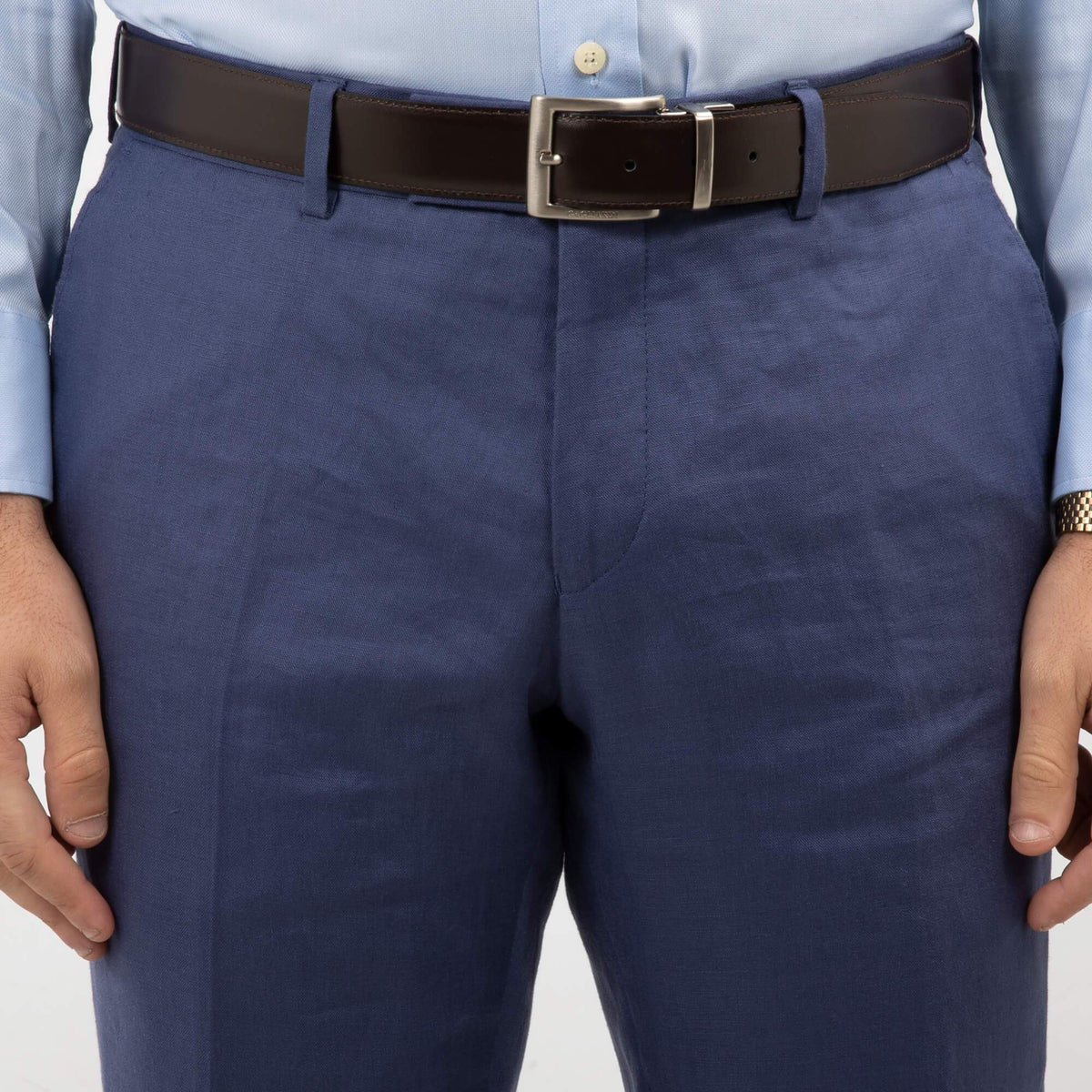 Gagliardi Trousers Royal Blue Linen Trousers