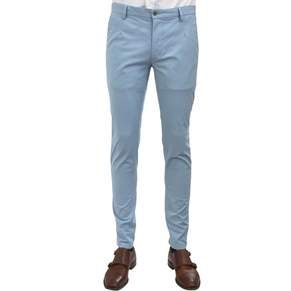 Gagliardi Trousers Sky Blue Microweave Chino Trousers