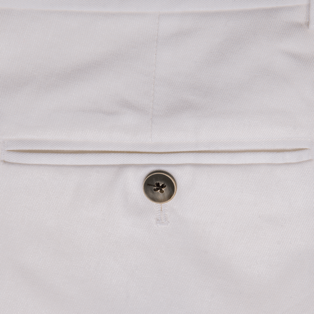 Gagliardi Trousers White Twill Cotton Trousers